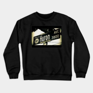 Huron Avenue, Culver City, California by Mistah Wilson Crewneck Sweatshirt